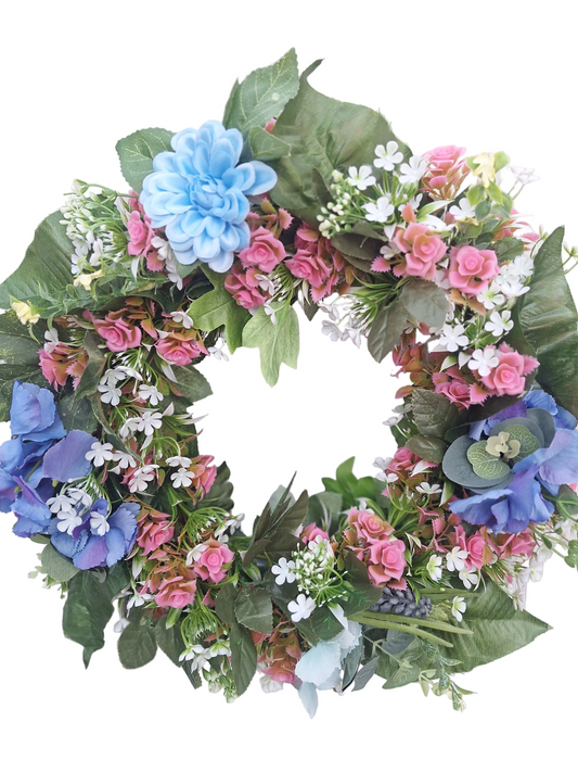 Floral Wreath – in blue