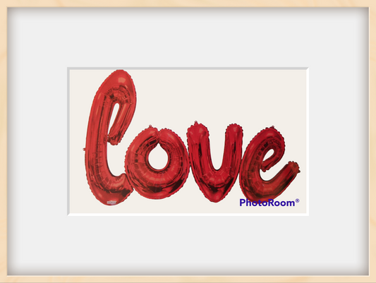 "LOVE" Red letters balloon